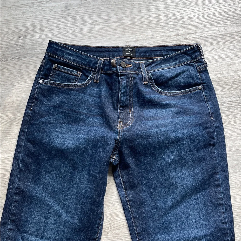 Just Black Dark Blue Denim Jeans Size 29 - Picture 4 of 5